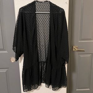 polka Dot Sheer Cardigan